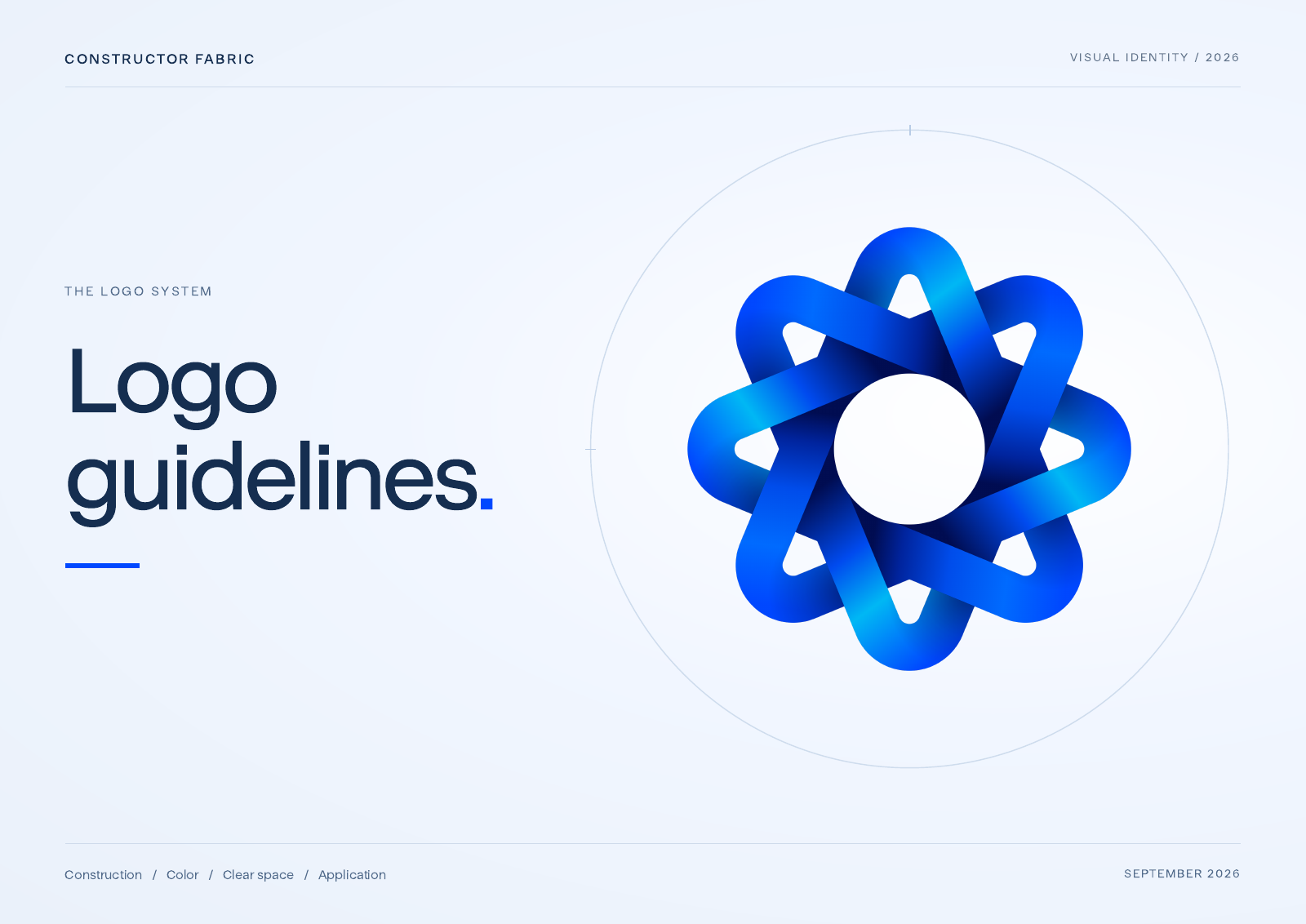 Cover of the Constructor Fabric logo guidelines
